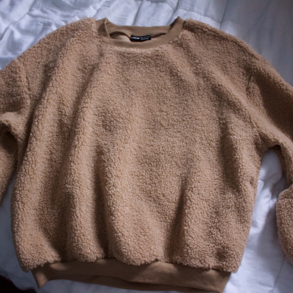 shein teddy crew neck sweatshirt - Picture 1 of 7